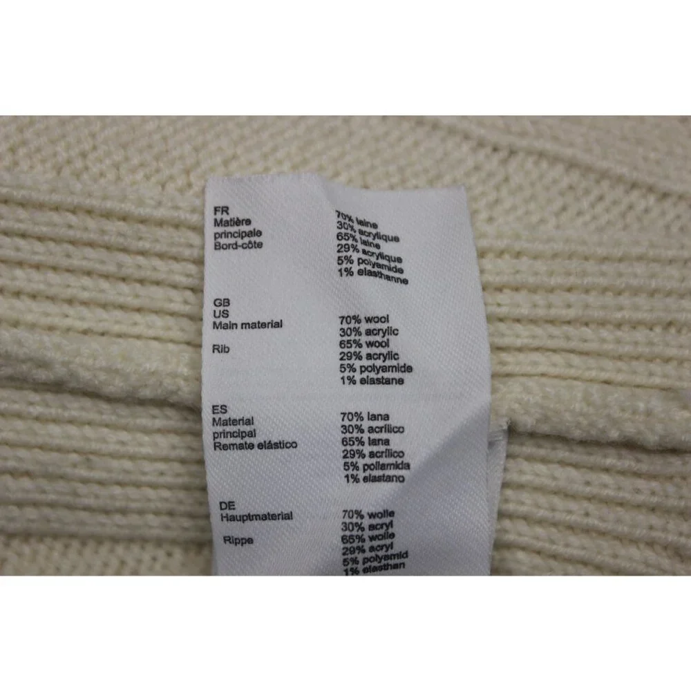 Claudie‎ Pierlot women's cable knit v-neck cricketer preppy pullover sweater 1
